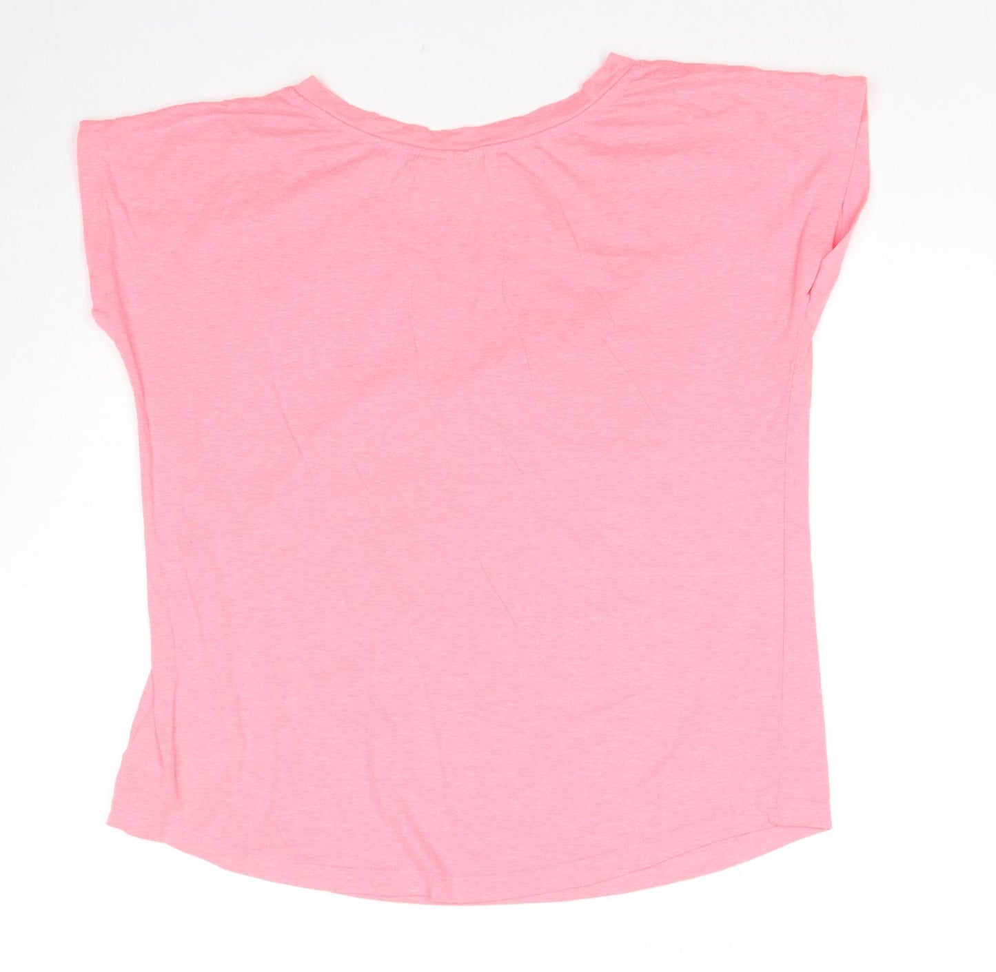 Peanuts Womens Pink Cotton Basic T-Shirt Size 14 Round Neck - Size 14-16 Snoopy Snow Day