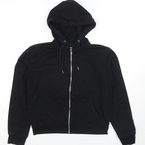Jeff&Co Womens Black Cotton Full Zip Hoodie Size 10 Zip - Size 10-12