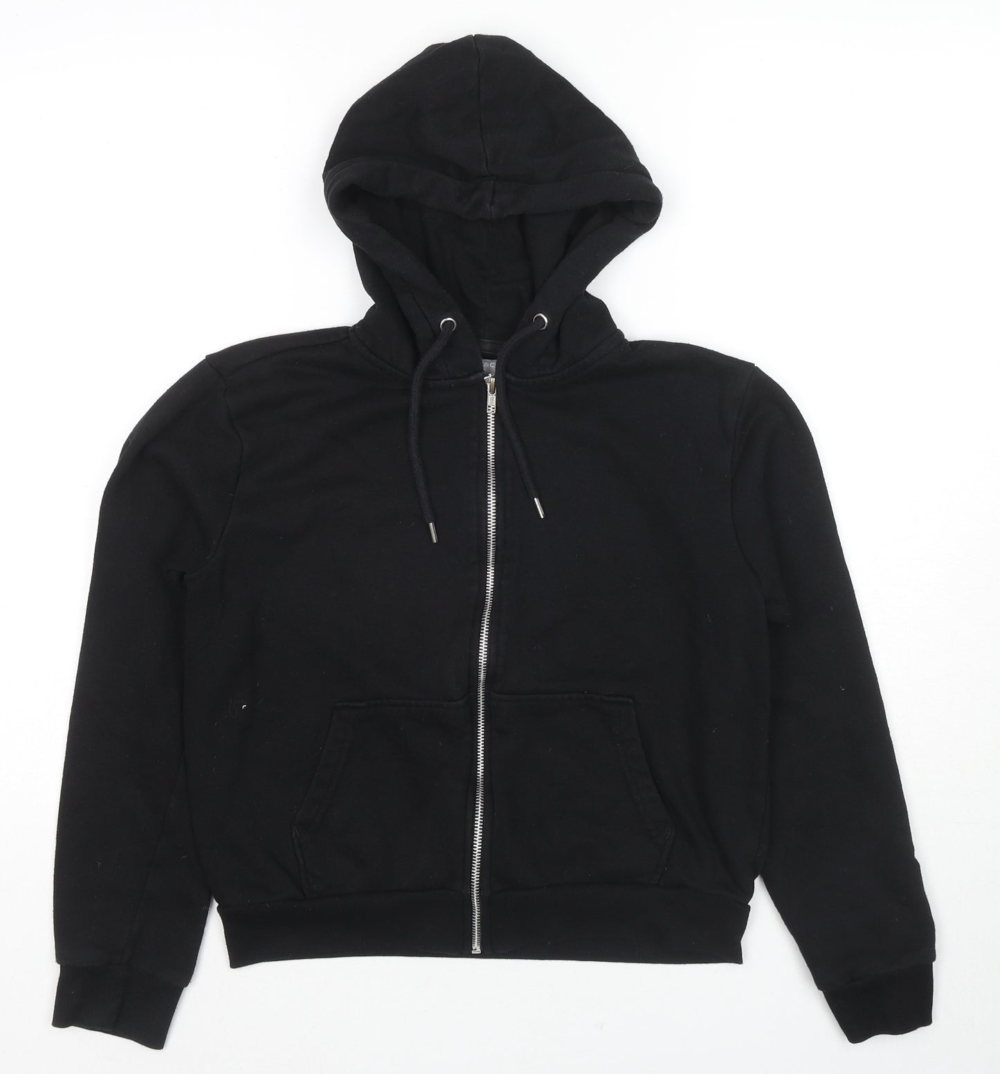 Jeff&Co Womens Black Cotton Full Zip Hoodie Size 10 Zip - Size 10-12