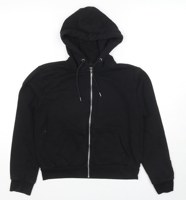 Jeff&Co Womens Black Cotton Full Zip Hoodie Size 10 Zip - Size 10-12