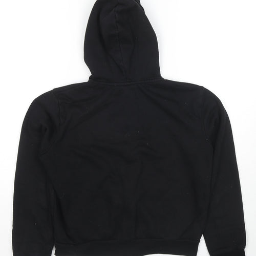 Jeff&Co Womens Black Cotton Full Zip Hoodie Size 10 Zip - Size 10-12