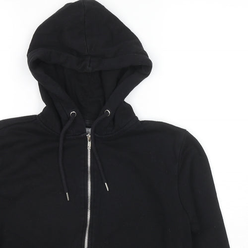 Jeff&Co Womens Black Cotton Full Zip Hoodie Size 10 Zip - Size 10-12