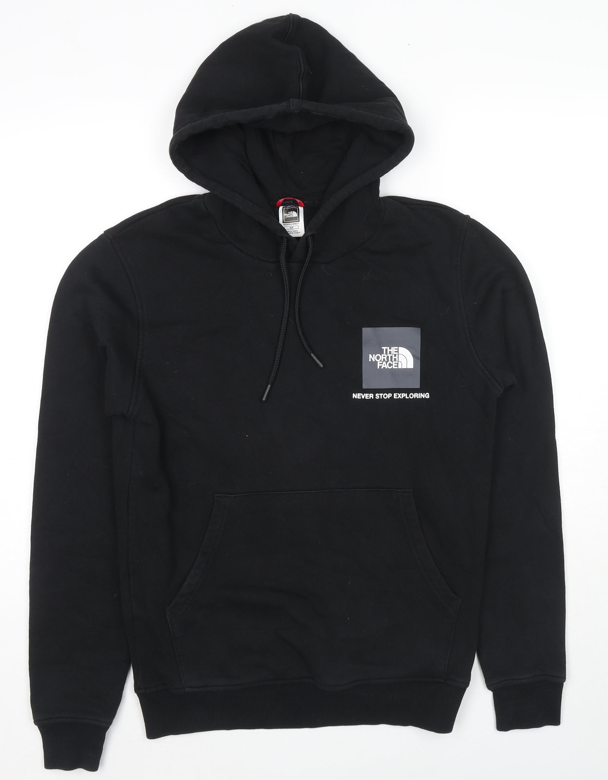 The North Face Mens Black Cotton Pullover Hoodie Size S - Logo