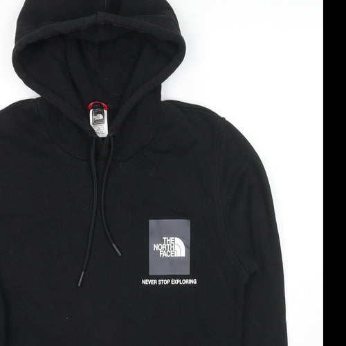 The North Face Mens Black Cotton Pullover Hoodie Size S - Logo