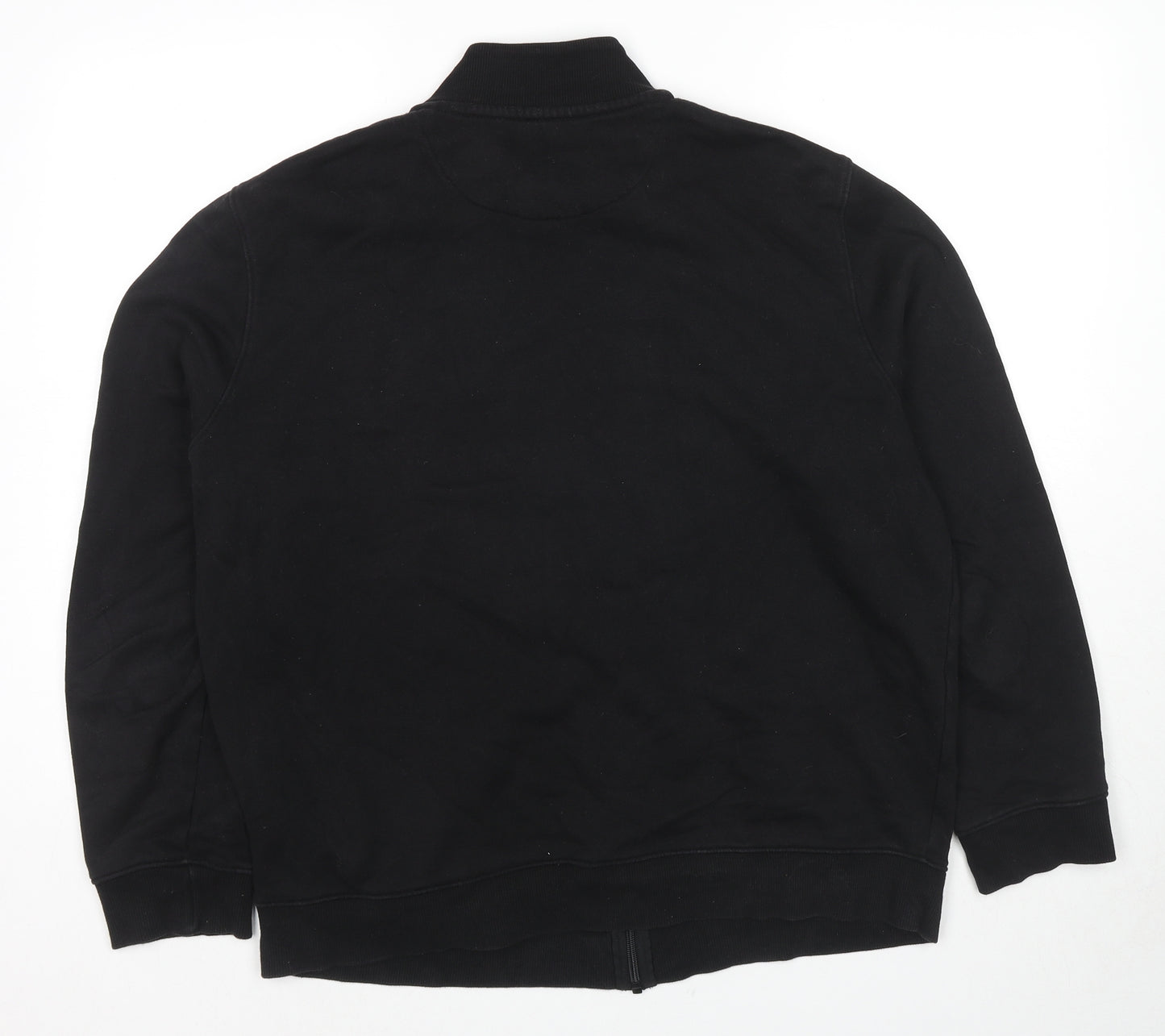 Easy Mens Black Cotton Full Zip Sweatshirt Size XL - Colourblock Pattern