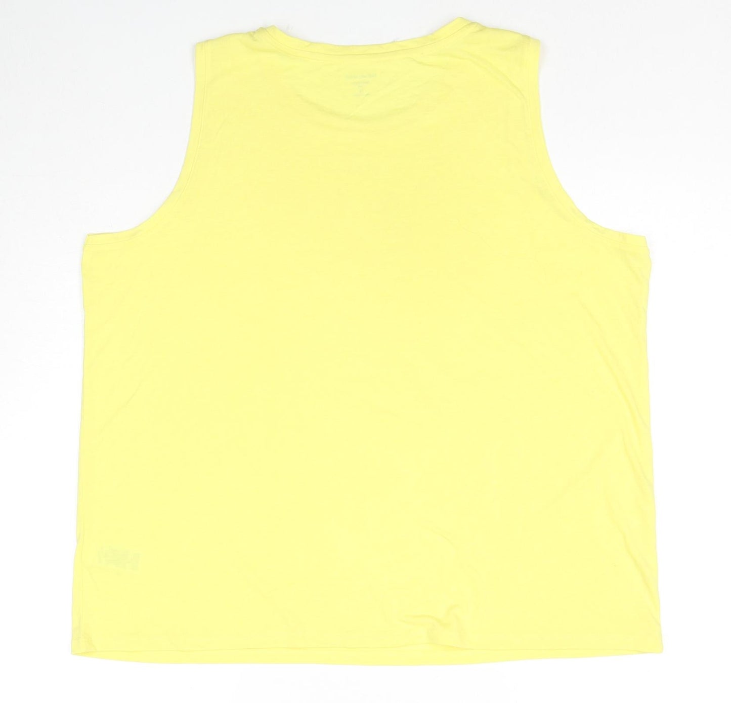 Marks and Spencer Womens Yellow Polyester Basic Tank Size 18 Round Neck