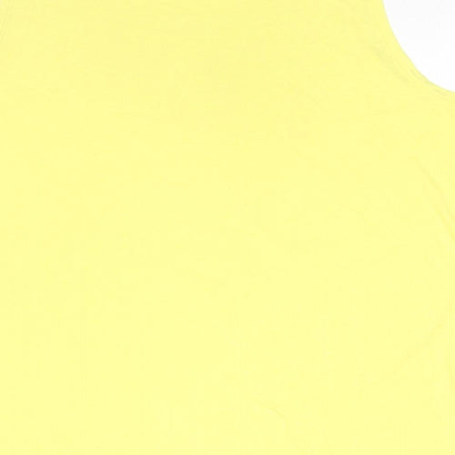 Marks and Spencer Womens Yellow Polyester Basic Tank Size 18 Round Neck