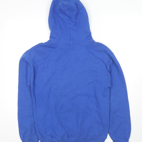 Gildan Mens Blue Cotton Pullover Hoodie Size S - Silverbrook Vikings