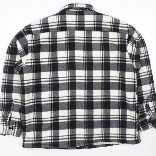 MBC Mens Black Check Jacket Size L Zip