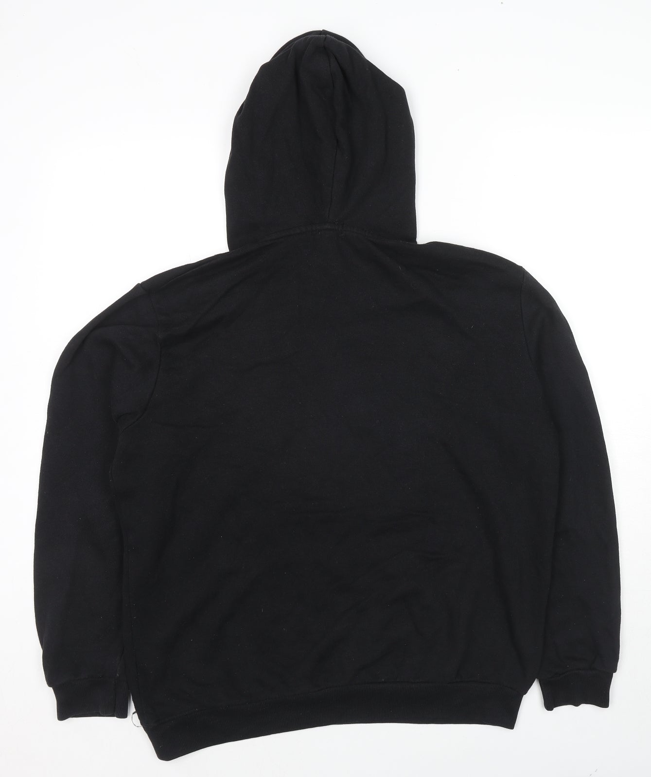 Boohoo Mens Black Cotton Pullover Hoodie Size S