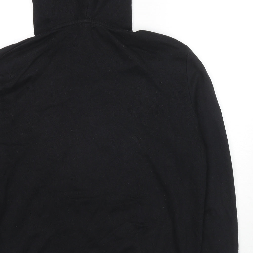 Boohoo Mens Black Cotton Pullover Hoodie Size S