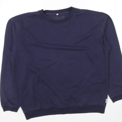 LeaseStar Mens Blue Cotton Pullover Sweatshirt Size XL