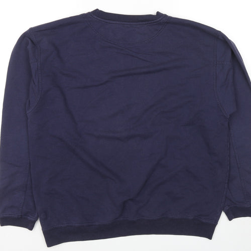 LeaseStar Mens Blue Cotton Pullover Sweatshirt Size XL