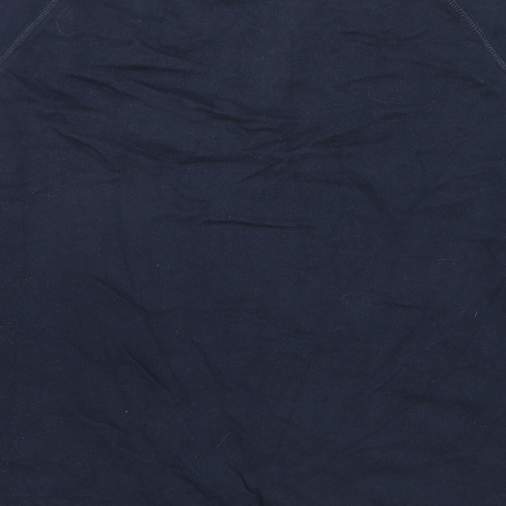 NEXT Womens Blue Cotton Pullover Sweatshirt Size 14 Pullover - Sequin Detail