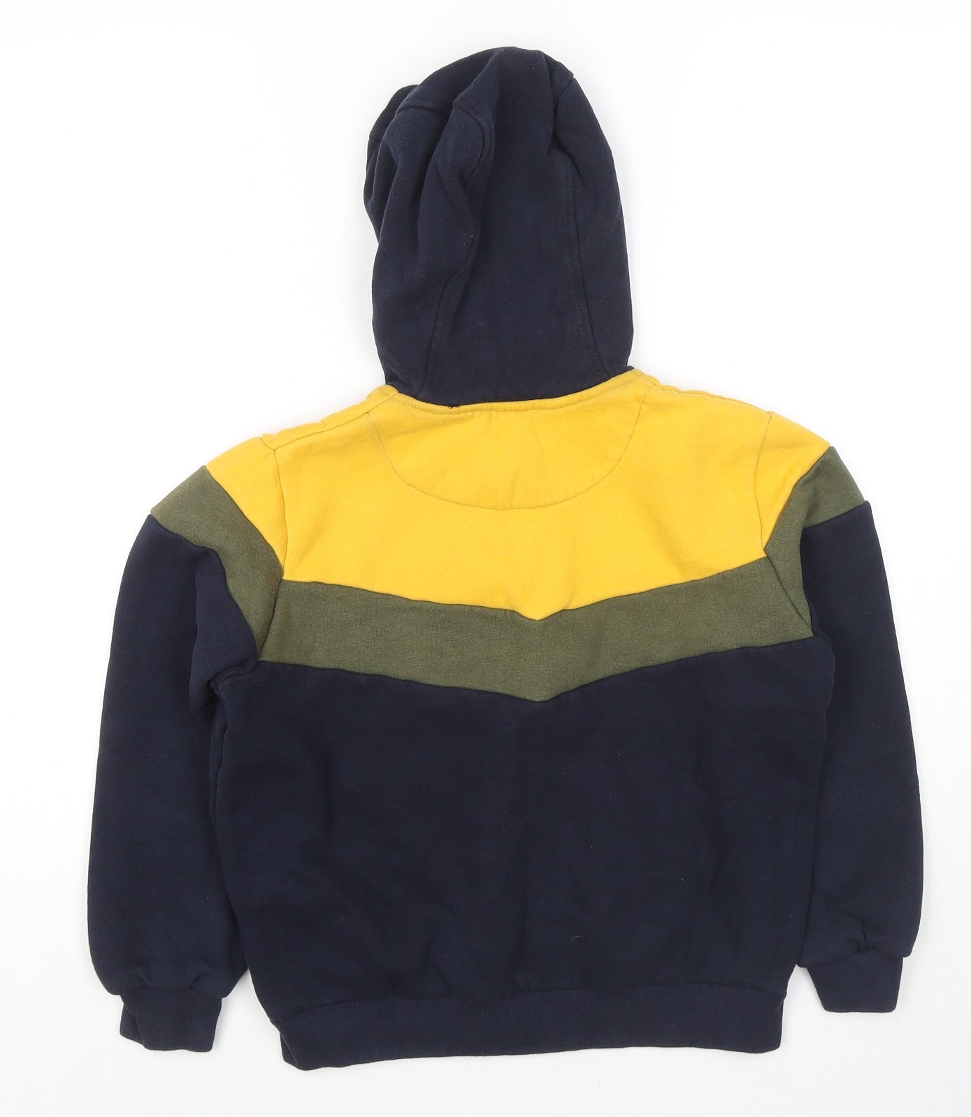 Lemon Beret Boys Blue Colourblock Cotton Full Zip Hoodie Size 9-10 Years Zip - Age 9-11 Years