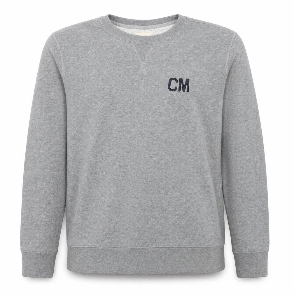 Front view of Marks & Spencer men’s grey cotton pullover hoodie, size M