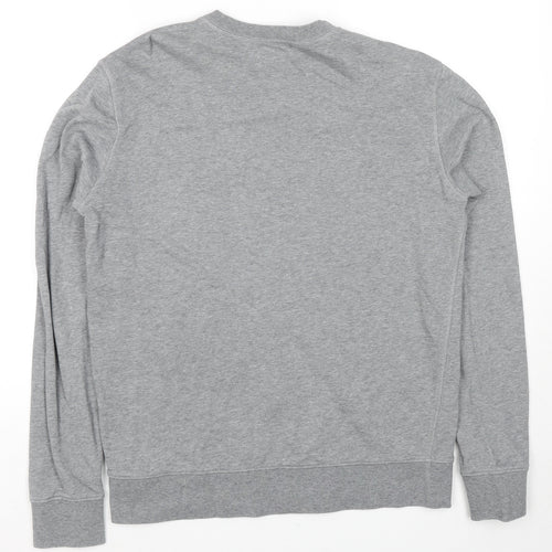 Marks and Spencer Mens Grey Cotton Pullover Hoodie Size M