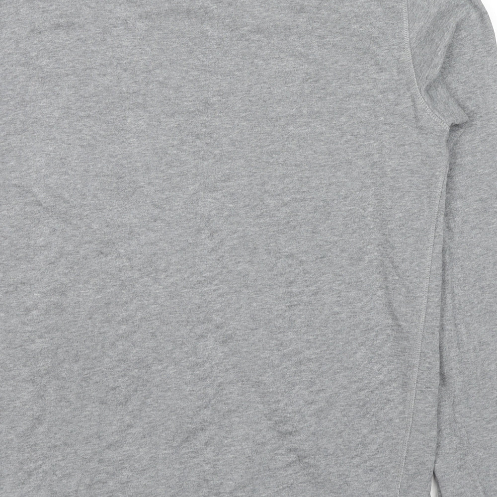 Marks and Spencer Mens Grey Cotton Pullover Hoodie Size M