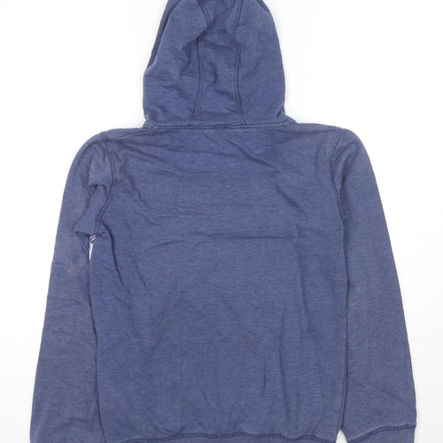 Mountain Warehouse Girls Blue Cotton Pullover Hoodie Size 13 Years Pullover - Flowers