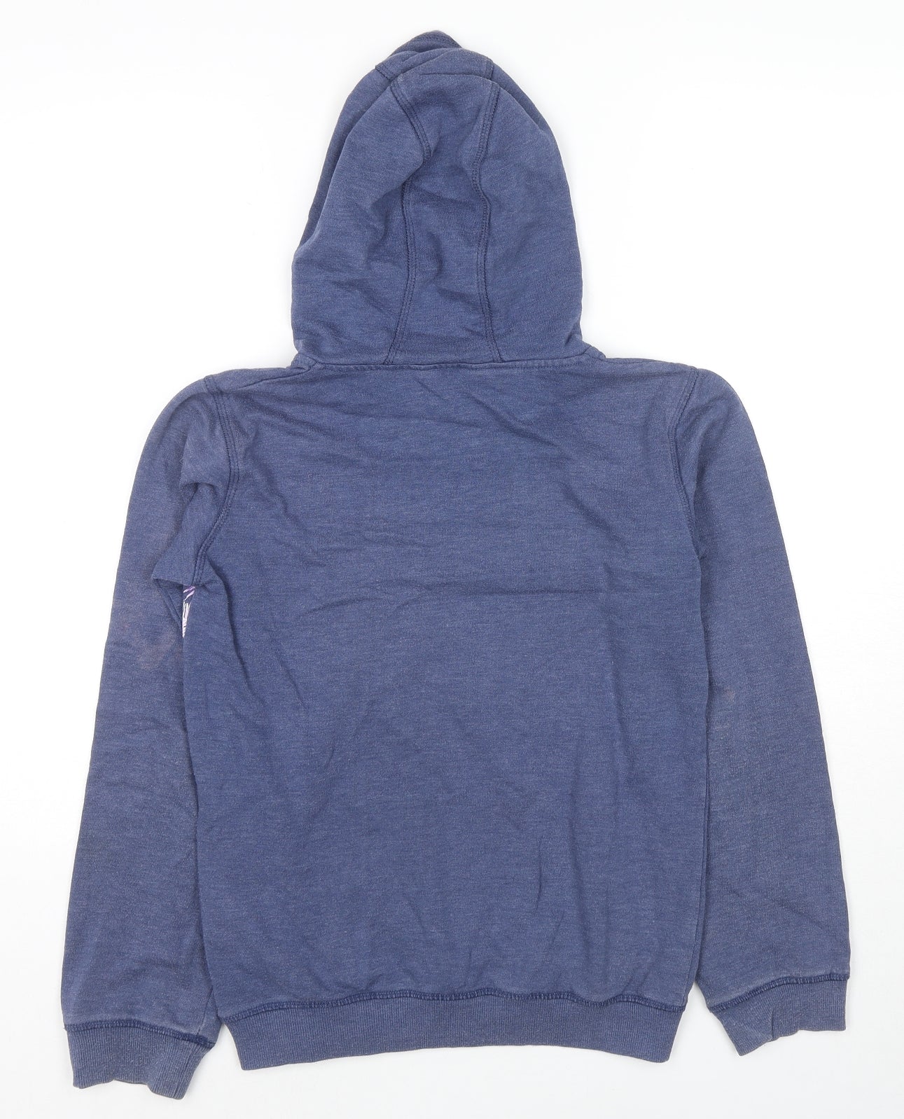 Mountain Warehouse Girls Blue Cotton Pullover Hoodie Size 13 Years Pullover - Flowers