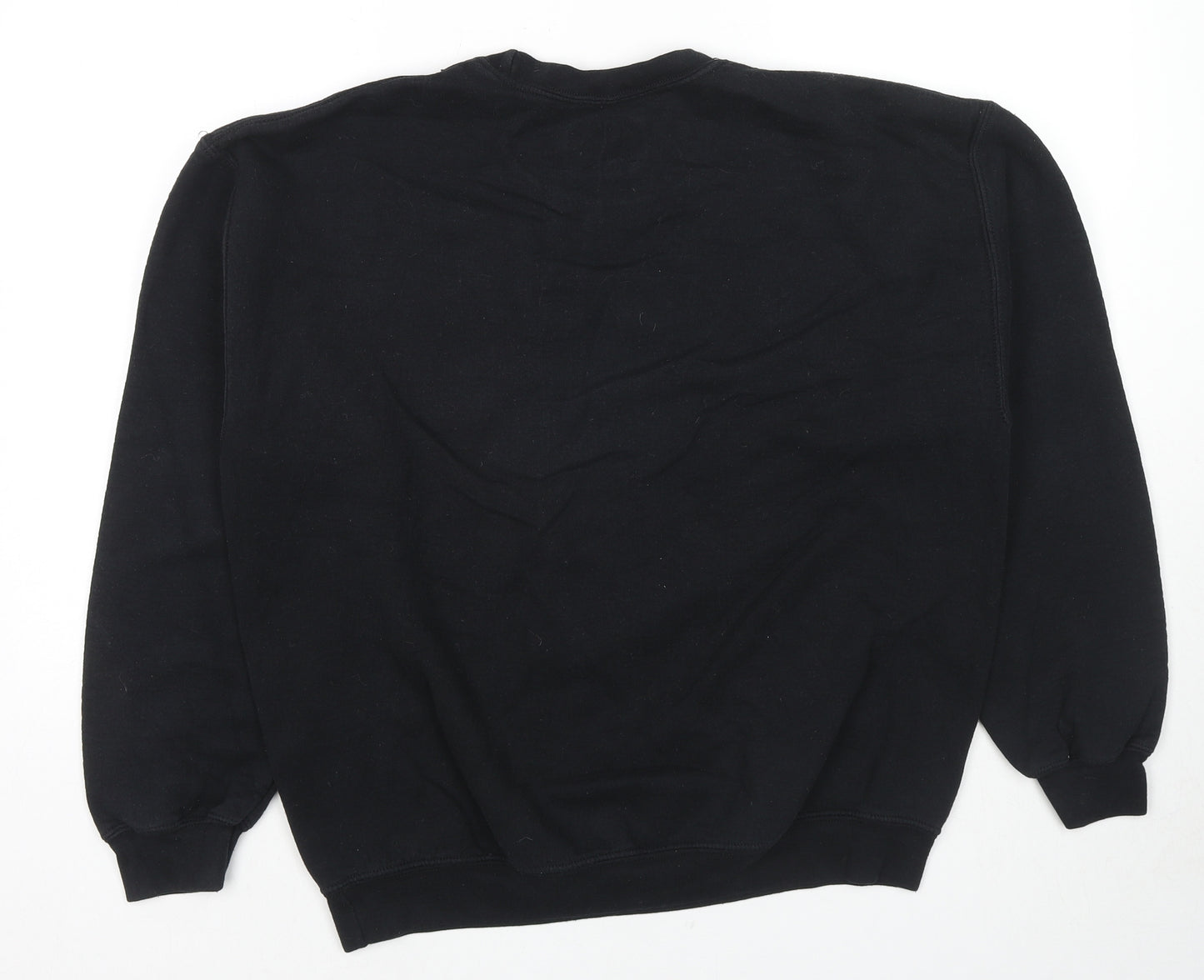 PRETTYLITTLETHING Womens Black Cotton Pullover Sweatshirt Size M Pullover
