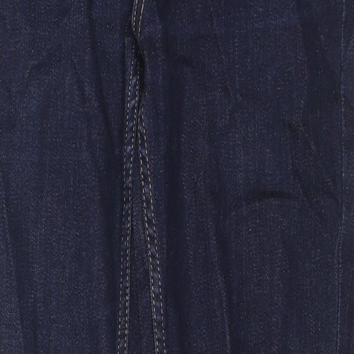 Marks and Spencer Womens Blue Cotton Bootcut Jeans Size 10 L28 in Regular Zip