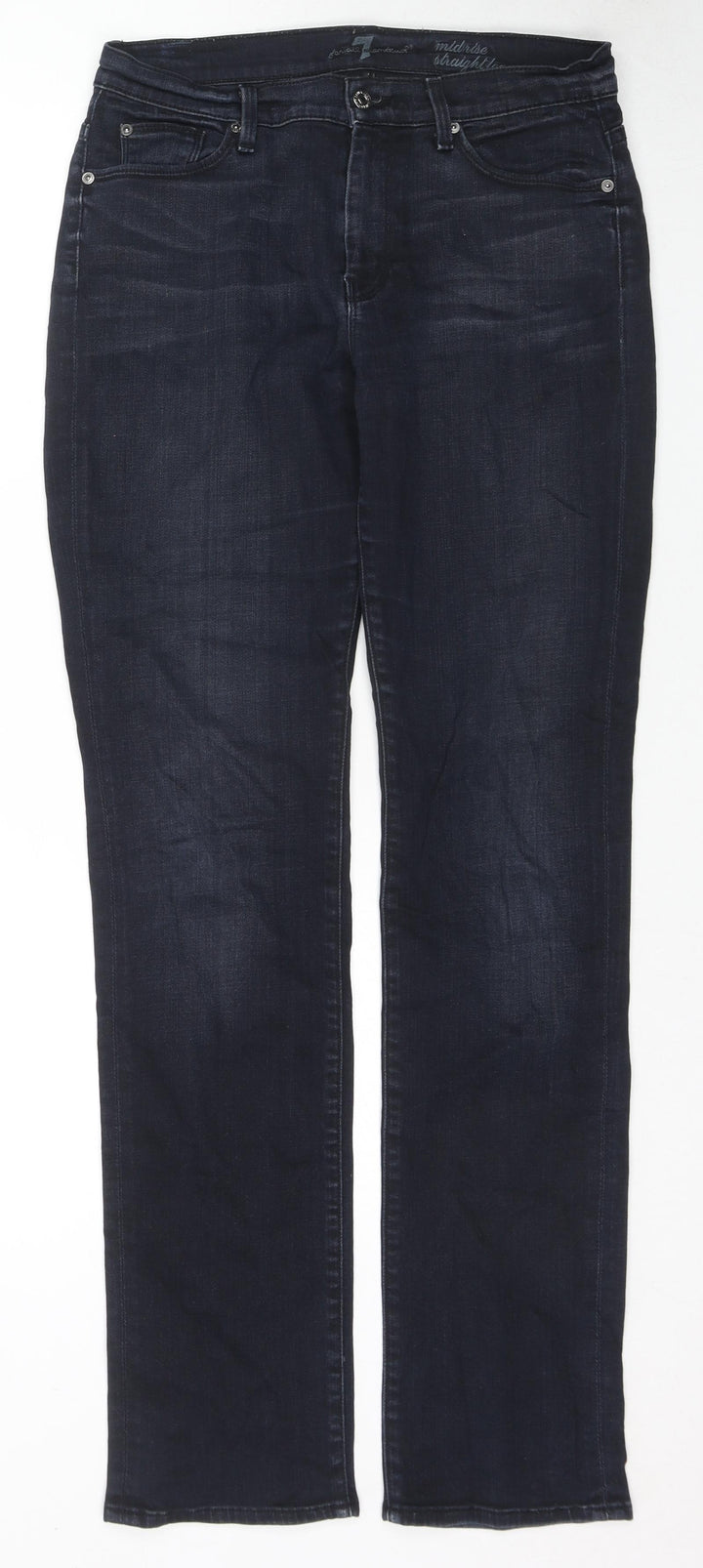 7 For All Mankind Womens Blue Cotton Skinny Jeans Size 30 in L33 in Regular Zip