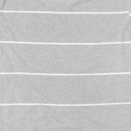 Shilton Passport Mens Grey Striped Polyester Pullover Sweatshirt Size M