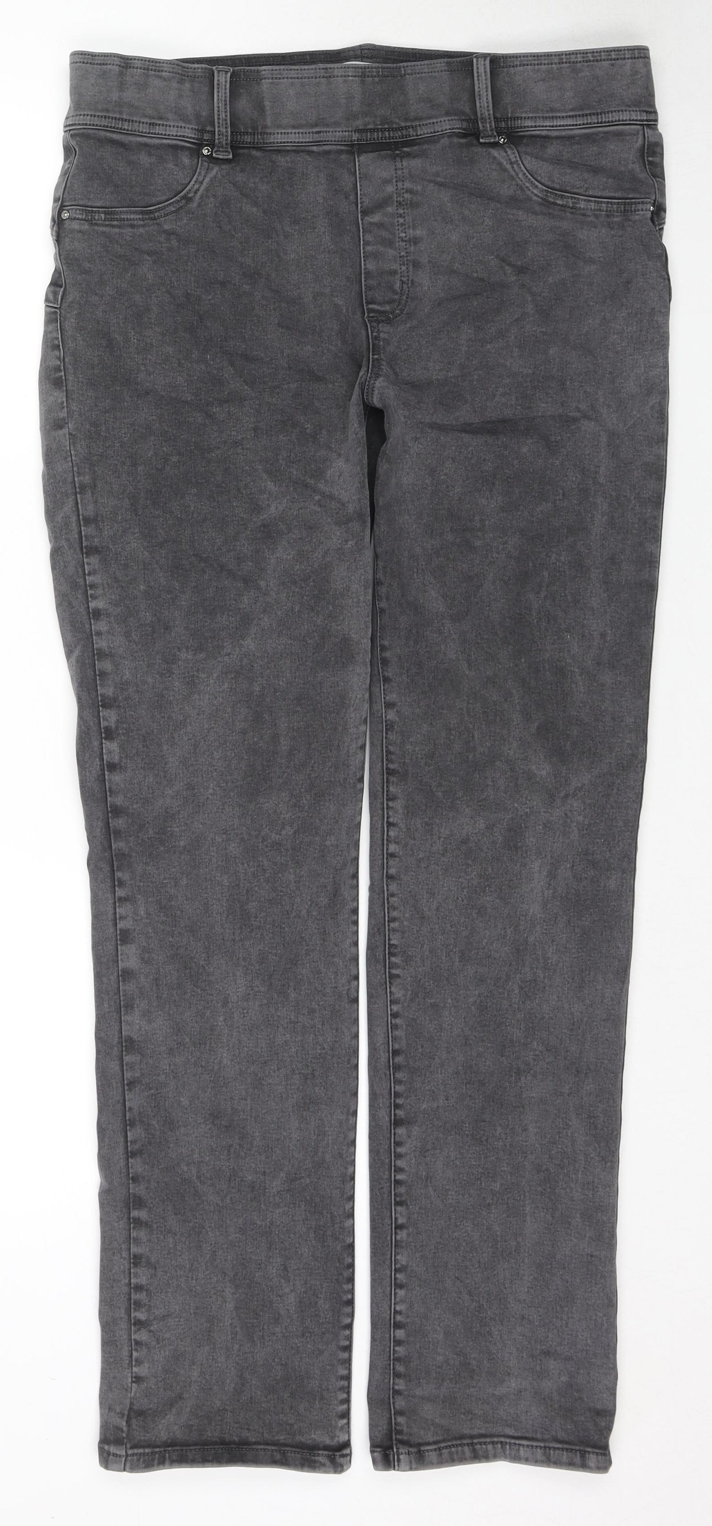 NEXT Womens Black Cotton Jegging Jeans Size 16 L30 in Regular