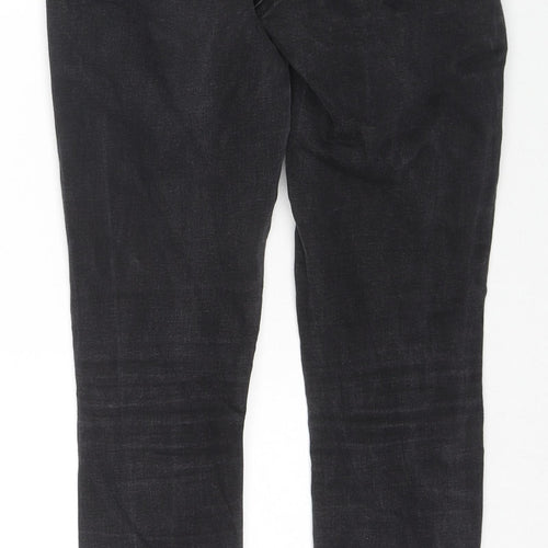 Matalan Womens Black Cotton Skinny Jeans Size 12 L30 in Regular Zip
