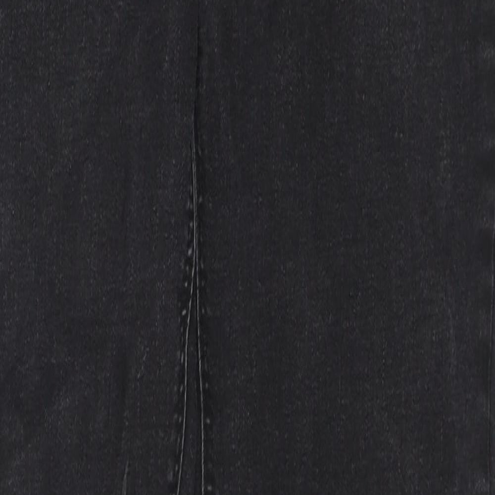 Matalan Womens Black Cotton Skinny Jeans Size 12 L30 in Regular Zip