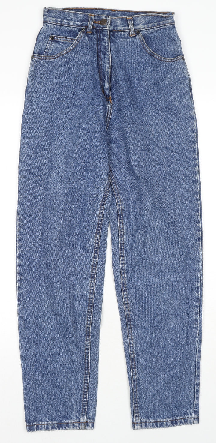 Americano Womens Blue Cotton Straight Jeans Size 24 in L28 in Regular Zip