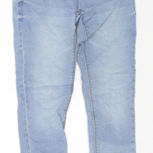 NEXT Boys Beige Cotton Straight Jeans Size 8 Years L22 in Regular Zip