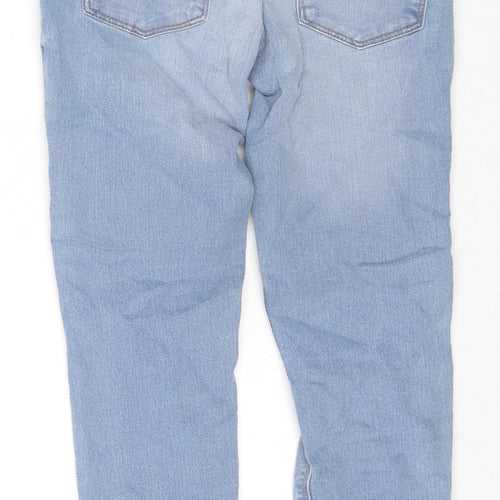 NEXT Boys Beige Cotton Straight Jeans Size 8 Years L22 in Regular Zip