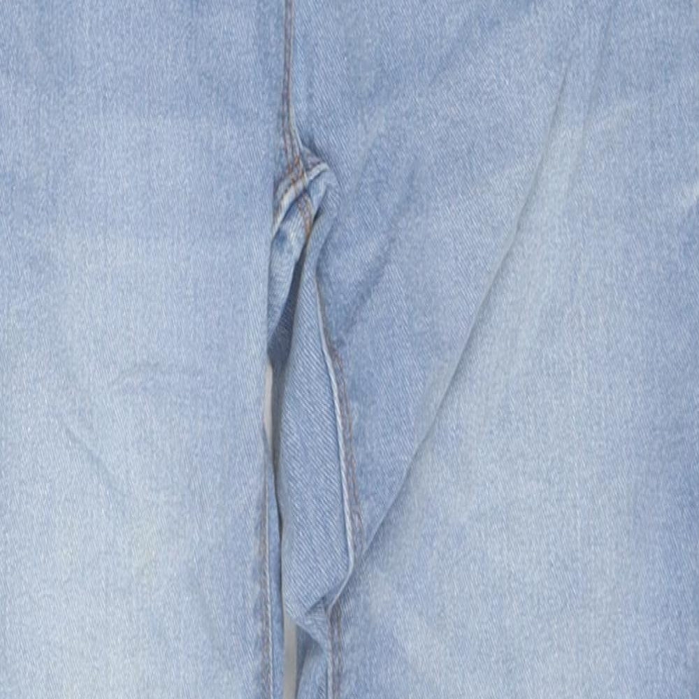 NEXT Boys Beige Cotton Straight Jeans Size 8 Years L22 in Regular Zip