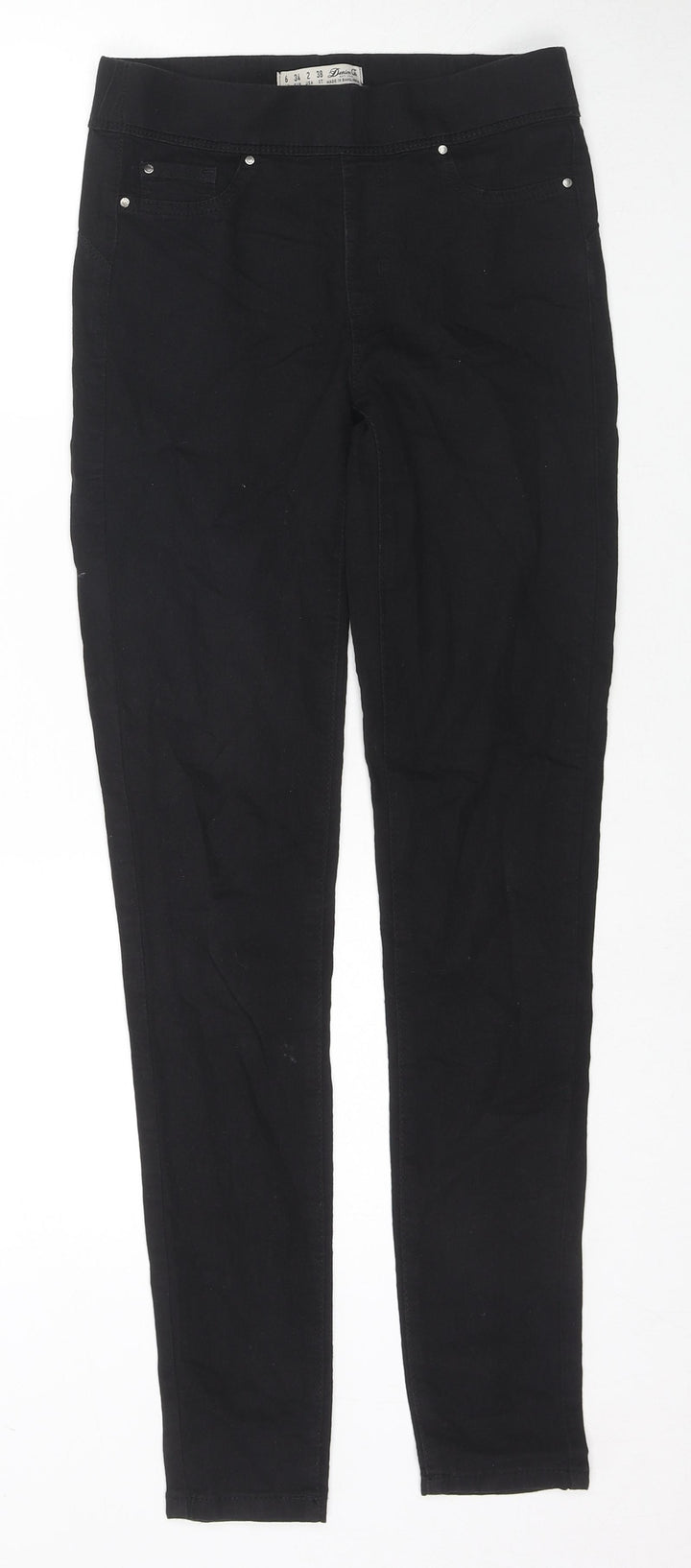 Denim & Co. Womens Black Cotton Jegging Jeans Size 6 L30 in Regular