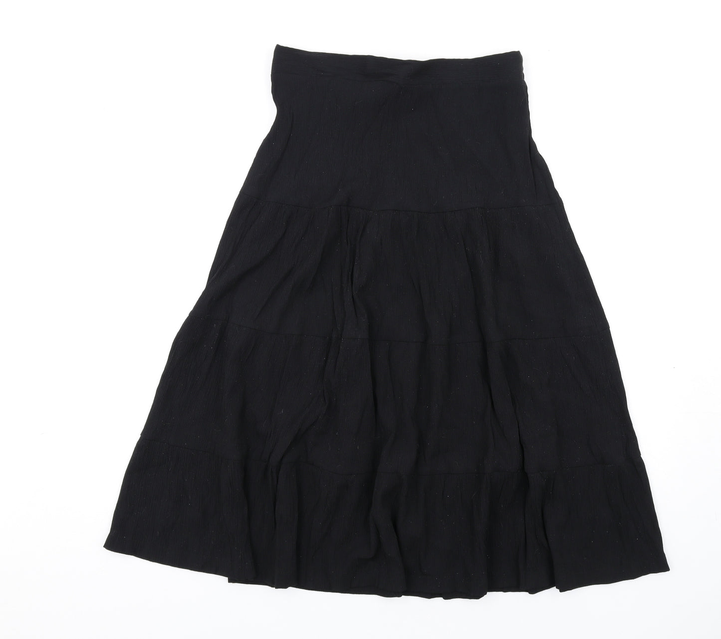 Damart Womens Black Viscose A-Line Skirt Size 14