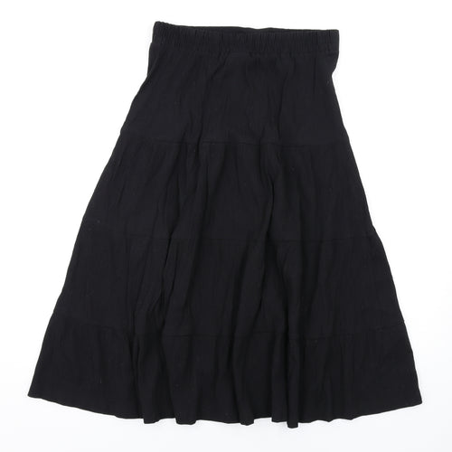 Damart Womens Black Viscose A-Line Skirt Size 14