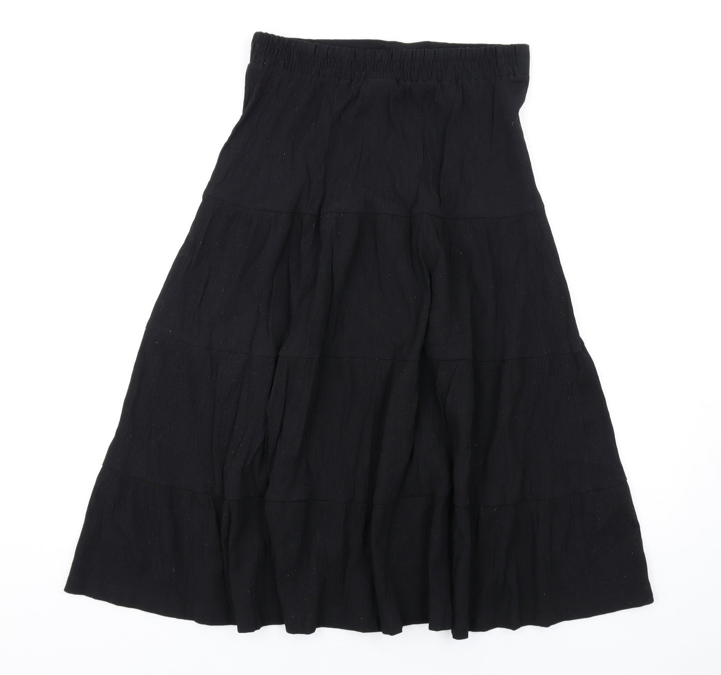Damart Womens Black Viscose A-Line Skirt Size 14