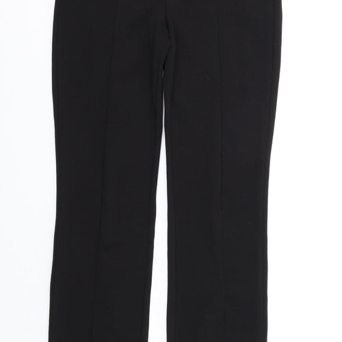 H&M Womens Black Polyester Trousers Size S L31 in Regular