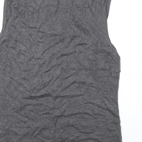 Austin Reed Womens Grey V-Neck Viscose Vest Jumper Size 14