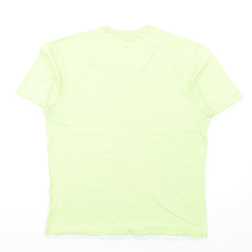 Blue Harbour Mens Green Cotton T-Shirt Size S Round Neck