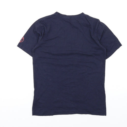 Converse Girls Blue Cotton Basic T-Shirt Size 12-13 Years Round Neck Pullover