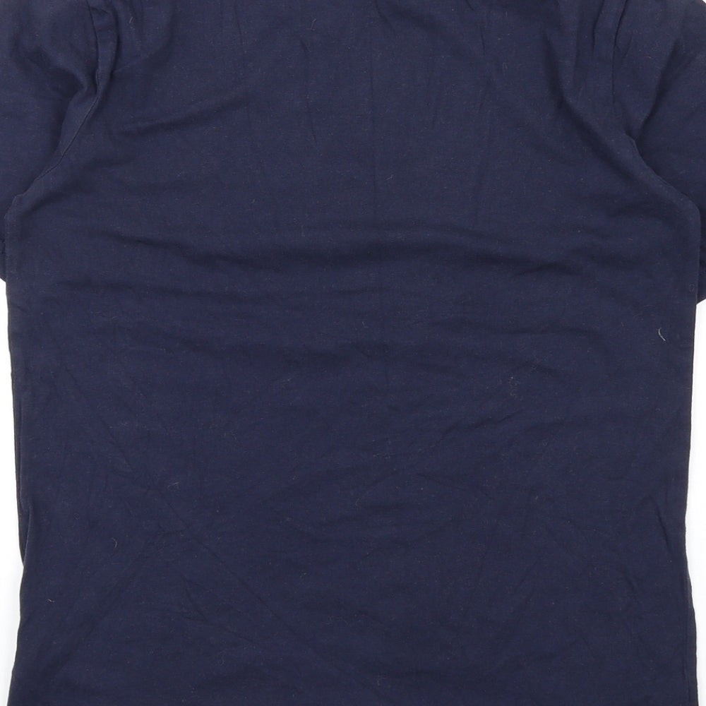 Converse Girls Blue Cotton Basic T-Shirt Size 12-13 Years Round Neck Pullover