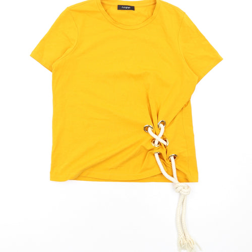 Autograph Womens Orange Cotton Camisole T-Shirt Size 8 Round Neck