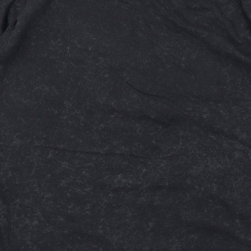 Boohoo Womens Black Cotton Basic T-Shirt Size M Round Neck