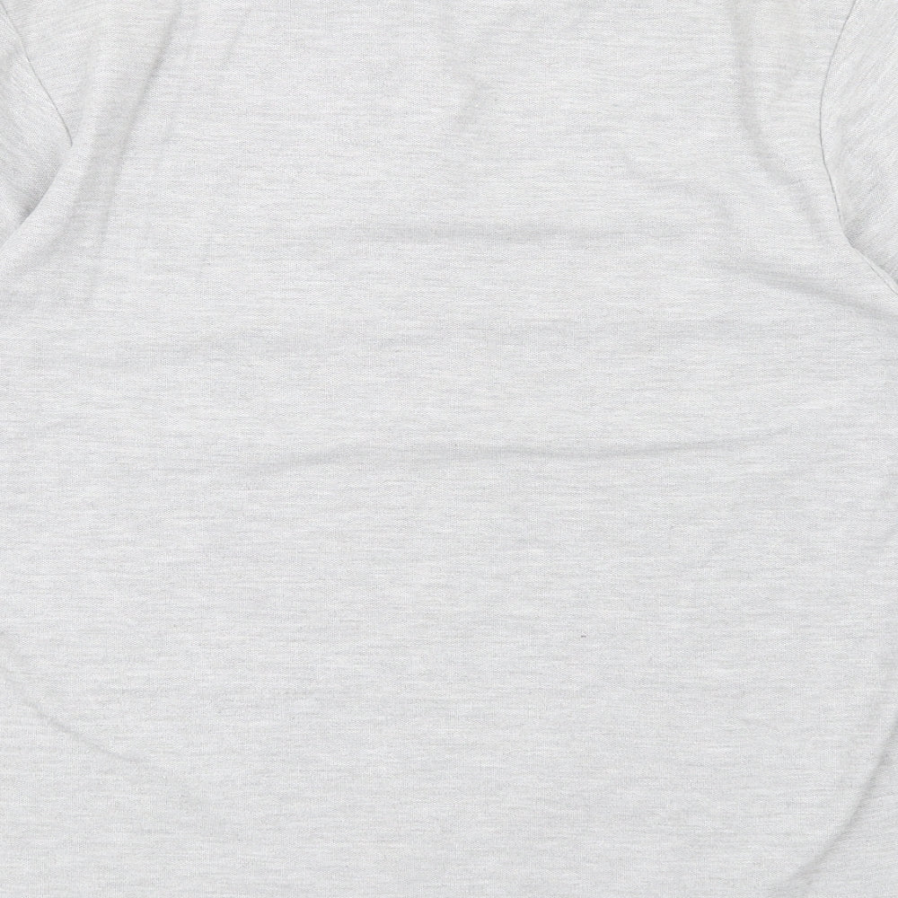 Lonsdale Mens Grey Polyester Polo Size M Collared Button