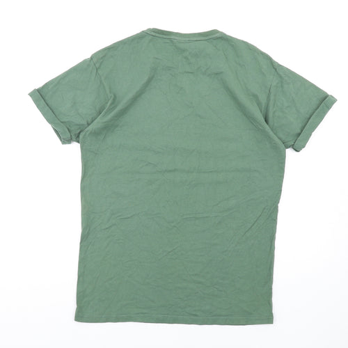 Blakely Mens Green Cotton T-Shirt Size M Round Neck