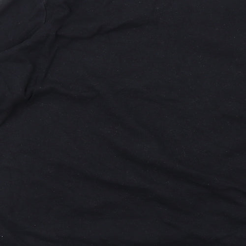NEXT Womens Black Cotton Basic T-Shirt Size 10 Round Neck