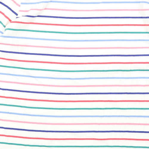 Crew Clothing Womens Multicoloured Striped Cotton Basic T-Shirt Size 14 Round Neck